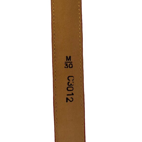 Brighton Golf Charm Croc Embossed Red LEATHER Belt Medium 30 Excellent - Picture 6 of 6